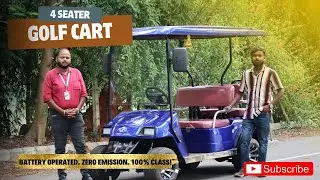 Stylish Blue 4-Seater Electric Golf Cart by Skyy Rider | Eco-Friendly Ride for Resorts & Campuses 🚙⚡