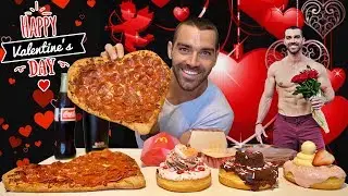 Valentine's Day Mukbang | *Important Message* | Pizza, Donuts, & More