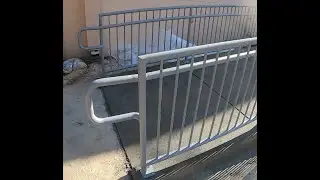 Building and installing pipe/picket commercial handrails on handicap ramp
