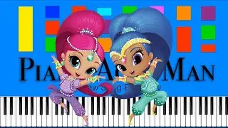 Shimmer and Shine - Mistake Song (Slow Easy Medium) Piano Tutorial 4K