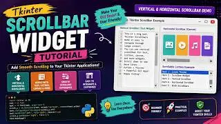 Tkinter Scrollbar Widget Tutorial | Add Scrollbars to Your Python GUI