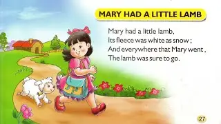 Mary Had A Little Lamb Poem For Kids @kidspoem @kidsrhymes