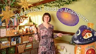 Whimsical studio makeover: a brand new wall painting, hand-painted decorations & metal embossing
