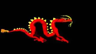 Red Dragon 3d animation walking and breathing fire!