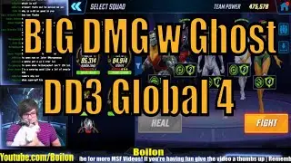 BIG DAMAGE Dark Dimension 3 Global 4 w Ghost Gameplay + Loki the Puppy! Marvel Strike Force
