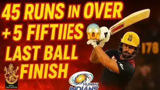 45-Run Over Madness 😱 | 5 Fifties + Last Ball Drama | RCB vs MI