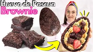 Como Hacer Huevo De Pascua De Brownie - Huevo De Pascua Relleno - Huevo Brownie de Chocolate