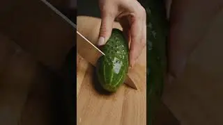 Hyper-Realistic Cucumber Slicing | Cinematic ASMR in Slow Motion #asmr #fruitvisuals #slowmotion