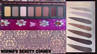 MELT COSMETICS SHE'S IN PARTIES PALETTE REVIEW, SWATCHES & TUTORIAL