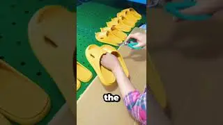 How slippers are made  #slipperproduction  #mesmirizing