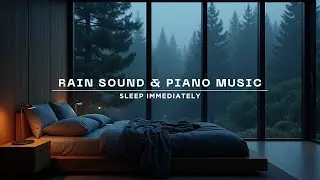 Fall Asleep Fast ✦ Calm Piano Music with Gentle Rain for Deep Relaxation & Anxiety Relief