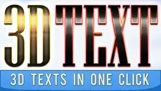 3D Text in Photoshop Just in One Click   Photoshop Tutorials Urdu hindi