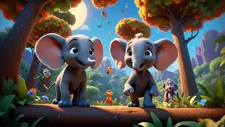 Six Tiny Elephants Say Days and Nights | Learning Song for Kids | Nursery Rhymes and Baby Songs