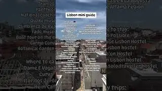 Lisbon mini guide 🇵🇹 #travel #lisbontravel #portugaltravel #lisbonlife