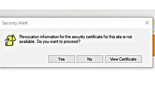 Revocation Information for the Security Certificate for this Site is not Available | Hiking Tech
