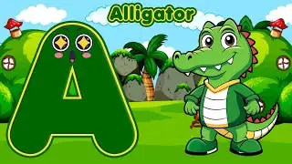 🔥 Alligator Sounds 🐊 Alphabet Fun | A Letter Learning 🎶 | ABC Phonics Animal Song for Kids