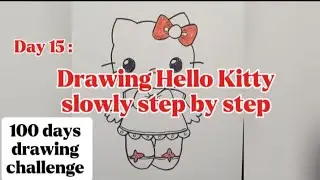 Slowly drawing Hello Kitty - ASMR || #asmrdrawing #drawingtutorial #eadydrawing #drawing #sketch 