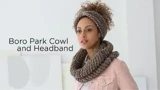 Boro Park Cowl & Headband knit with Wool-Ease&reg; Thick & Quick&reg; Yarn Bonus Bundle&reg;
