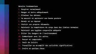 les besoins fondamentaux