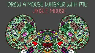 Jingle Mouse - Symmetrical Christmas Mouse Drawing and Coloring Timelapse in Adobe Fresco