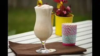 Chikoo Shake Topped with Ice Cream- Homemade Chikoo-Sapodilla Shake