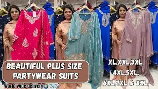 Plus Size 3pc Partywear Suits Sizes xxl to 8xl For Booking  WhatsApp +91 9009727779