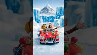 a😸 dog and money drive a car in ice world#shortsfeeds #aivideo #minivlog #hulktrading #viralvideo