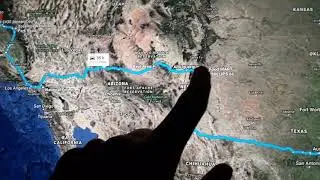 Summer Road Trip Maps Texas to California in RAV4