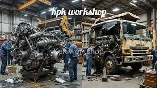Nissan diesel engine fully rebuilding from rusty to running like new | Diesel engine restoration