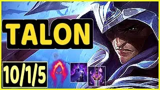 TALON VS GRAVES - 10/1/5 KDA JUNGLE GAMEPLAY EMERALD IV