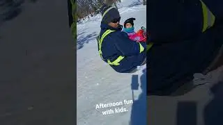 I tried to sled with one hand on the phone videoing. Guess what... it's terrifying!😁😜