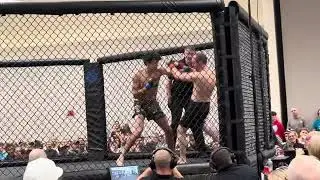 Local amateur mma fight 7 round 1 30 second fight fast 