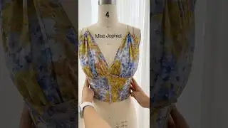 Making a corset v neck floral chiffon mini dress #dress #sewing #prom #creative #hautecouture