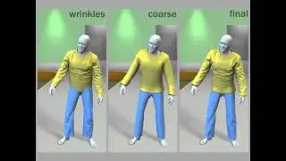 Example-Based Wrinkle Synthesis for Clothing Animation