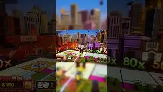 10X CHANCE MULTIPLIER WITH 2 ROLLS ON MONOPOLY GAME SHOW! #shorts
