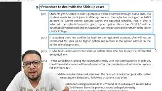 CPET 2021 | Some Important Tips Before Taking Admission | What Is Slide Up