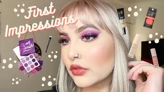 FULL FACE OF FIRST IMPRESSIONS / TESTING OUT NEW MAKEUP / COLOURPOP / ELF / HIT OR MISS