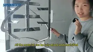 HOW TO USE #sipuxin 300L hydraulic lift vacuum emulsifying mixer with external circulate homogenizer