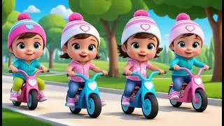 Funny Bike Race with Friends 👶🚴 | Kids Bike Race & Fun Learning Song