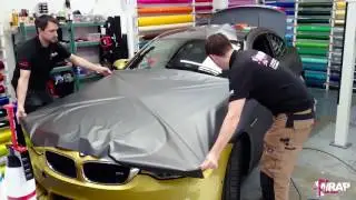 Car Wrap Colour Change BMW M4  in 3M 1080 Matte Grey. Worthing, Brighton, Sussex & London