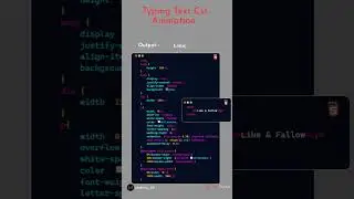 CSS Text Typing Animation | Text Typing Animation | HTML CSS Tutorial 