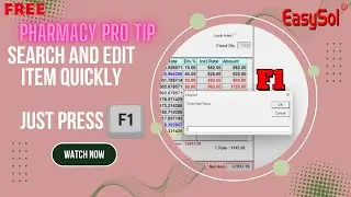 Quickly Search & Edit Items in Invoice Using F1 Key &ndash; Pharmacy Billing Hack