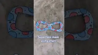 superhero mask using chart🎭 #art #artscraft #craft #mask #craftideas #trnding #schoolproject