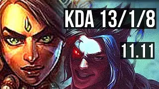 NIDALEE vs KAYN (JUNGLE) | 78% winrate, 13/1/8, Legendary | KR Diamond | v11.11