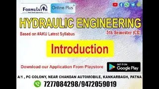 HYDRAULIC ENGINEERING 5th Sem Civil Introduction