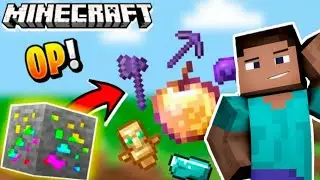 Minecraft But Ores Drops OP Items mod download 1.21 | ores drop op loot mod for minecraft pe 1.21+