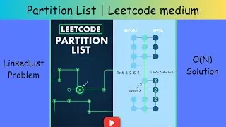 Partition List | Interview Problem | Leetcode Medium | O(N) solution