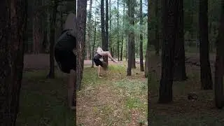 Handstands in the forest. A vibe and a half.