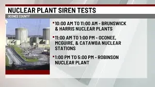 Nuclear plant siren tests in Oconee County
