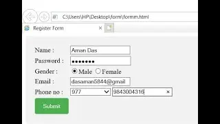 html FORM with database PHP all easy step by step basic in 1 video 100% success Guarantee